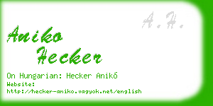 aniko hecker business card